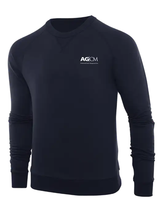 Allmade Dark Navy Organic French Terry Crewneck Sweatshirt w/AG|CM Logo