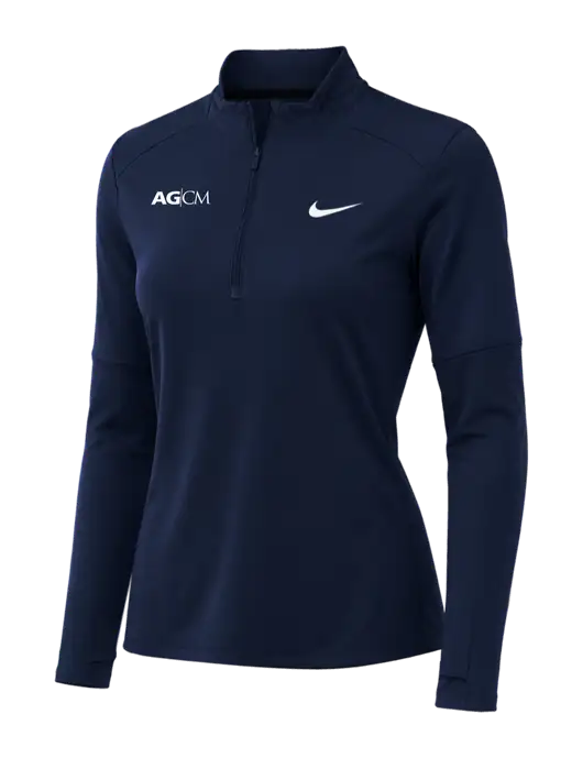 Nike Dark Navy Womens Dri-FIT Element 1/2-Zip Pullover w/AG|CM Logo