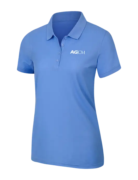 Carolina Blue Womens Core Classic Pique Polo w/AG|CM Logo