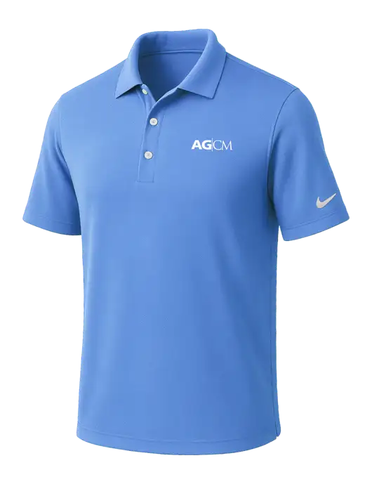 NIKE Carolina Blue Dri-Fit Micro Pique Polo w/AG|CM Logo