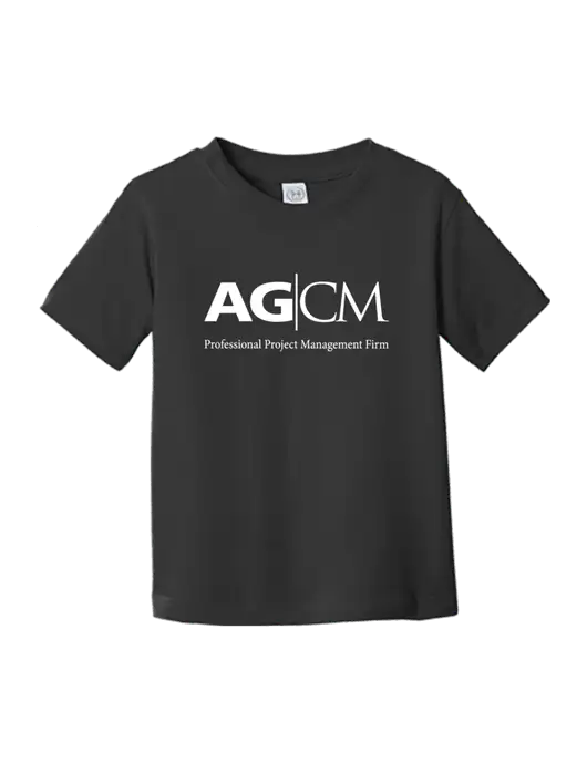 Rabbit Skins Black Toddler Fine Jersey Tee w/AG|CM Logo