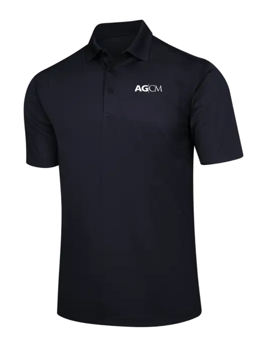 Black Micropique Sport-Wick Polo w/AG|CM Logo