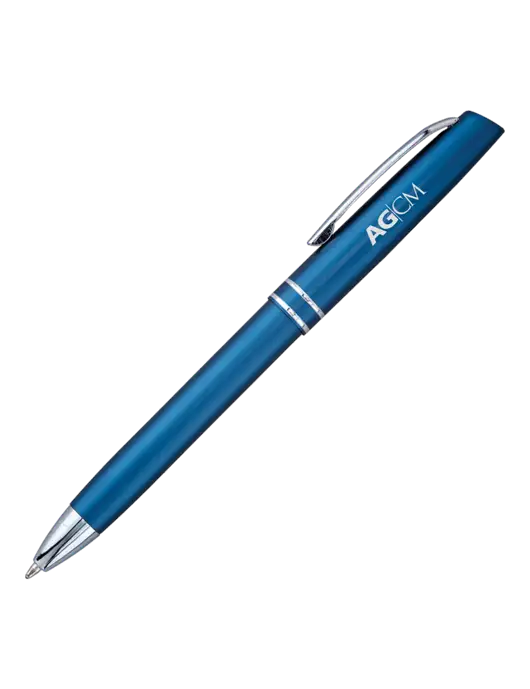 Blue Anguilla Black Ink Pen w/AG|CM Logo