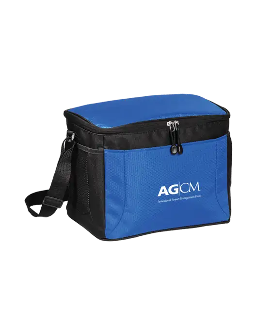 12 Can Twilight Blue/Black Cube Cooler  w/AG|CM Logo