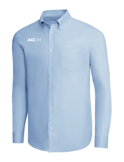 Brooks Brothers Light Blue Wrinkle-Free Stretch Pinpoint Shirt w/AG|CM Logo