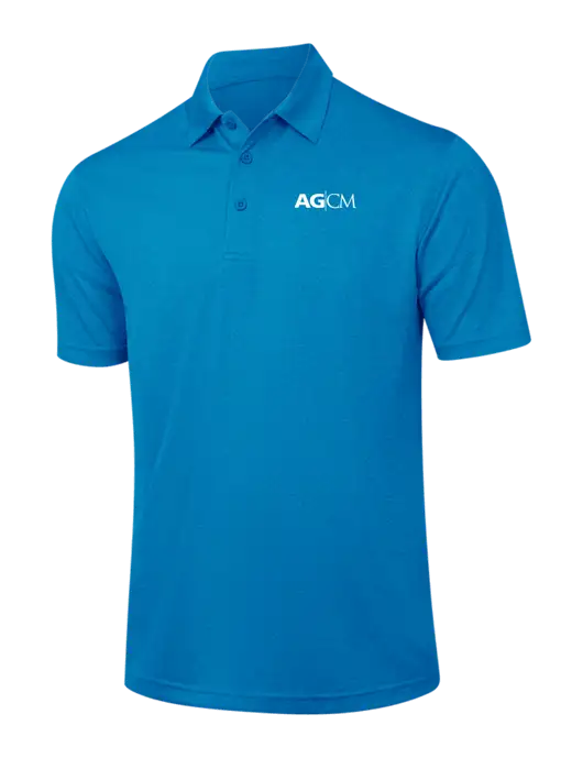 Sapphire Blue Heather Contender Polo w/AG|CM Logo