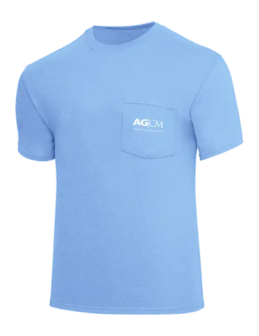Core Blend Light Blue Pocket T-Shirt w/AG|CM Logo