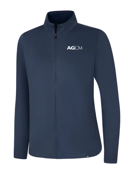 TravisMathew Womens Navy Coveside Full-Zip w/AG|CM Logo