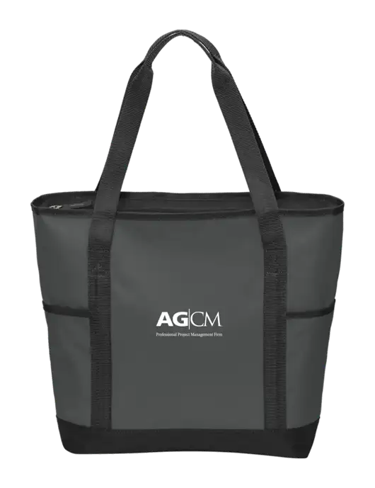 On the Go Charcoal/Black Tote  w/AG|CM Logo