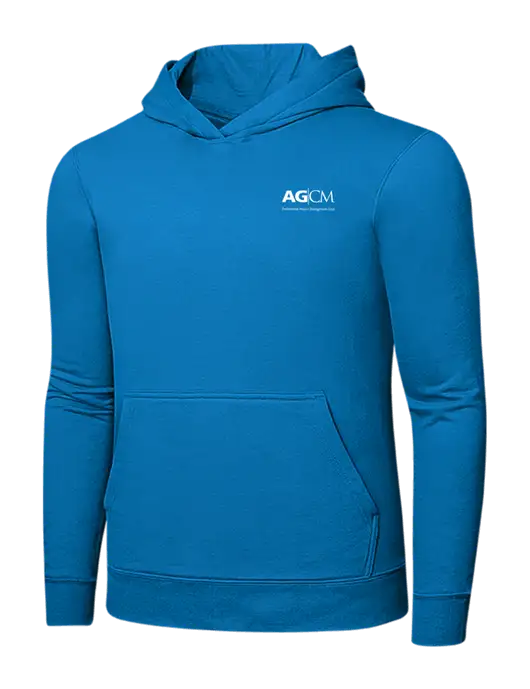 Medium Dark Sapphire 7.8 oz Ring Spun Hooded Sweatshirt w/AG|CM Logo
