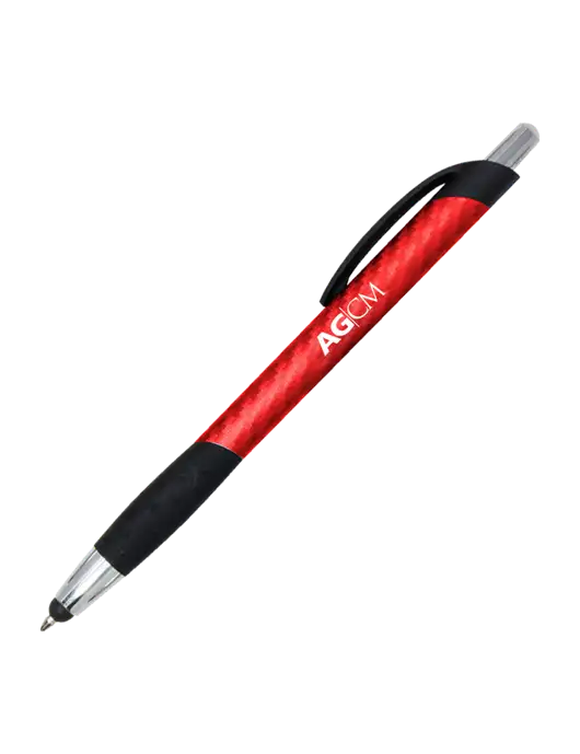 Sunray Red Stylus Pen - Black Ink w/AG|CM Logo