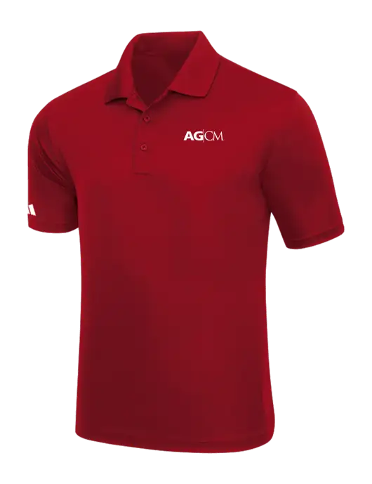 Adidas Red Basic Sport Polo w/AG|CM Logo