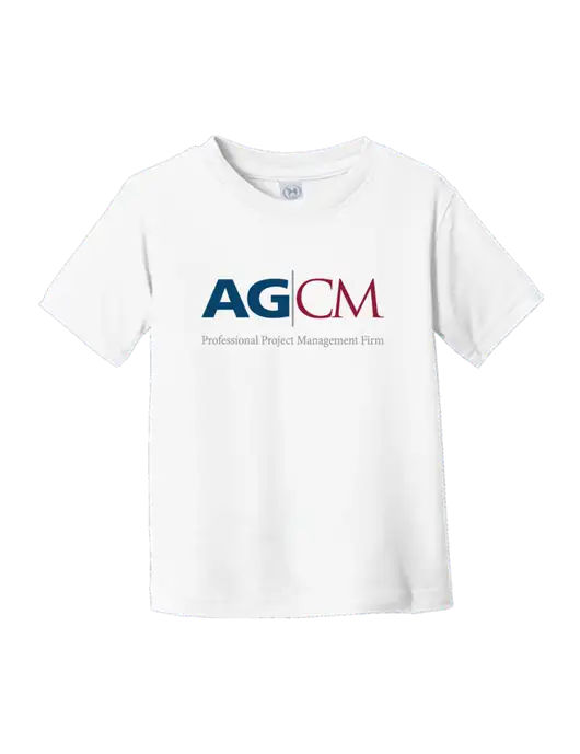 Rabbit Skins White Toddler Fine Jersey Tee w/AG|CM Logo
