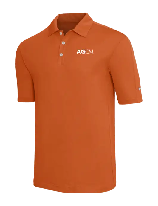 Nike Orange Tech Sport Dri-FIT Polo w/AG|CM Logo