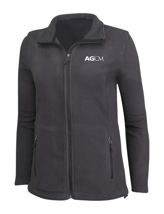 Womens Fleece Dark Grey Jacket w/AG|CM Logo