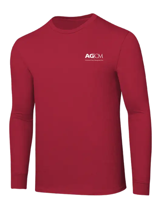 Core Blend Red Long Sleeve Tee w/AG|CM Logo