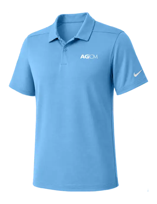 Nike Light Blue Dry Essential Solid Polo w/AG|CM Logo