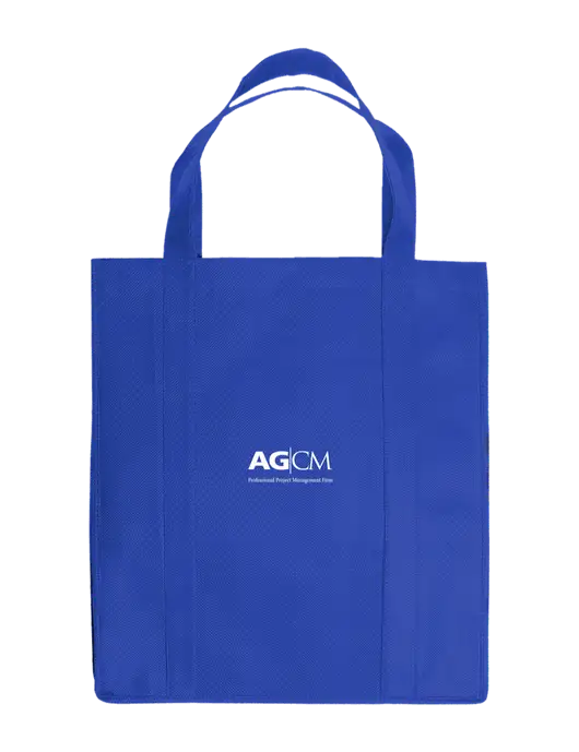 Eco Reusable Jumbo Royal Shopping Bag w/AG|CM Logo