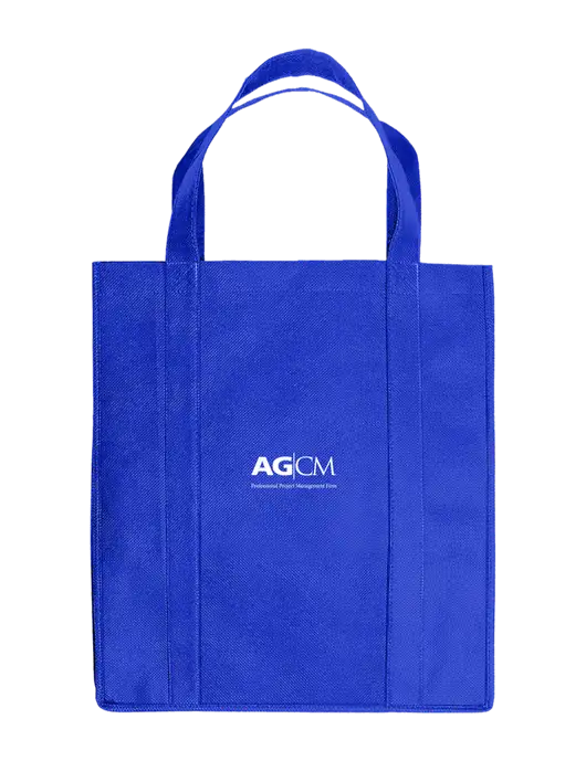Eco Reusable Jumbo Royal Shopping Bag w/AG|CM Logo