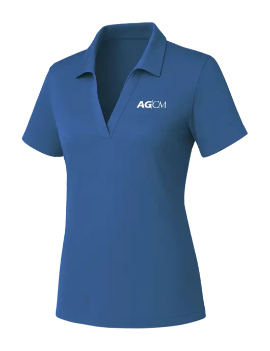 Womens Slate Blue PosiCharge RacerMesh Polo w/AG|CM Logo
