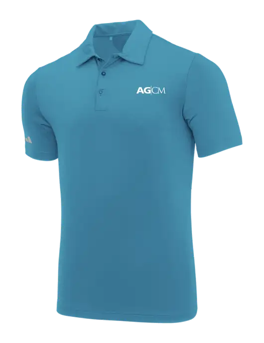 Adidas Sapphire Blue Ultimate Solid Polo w/AG|CM Logo