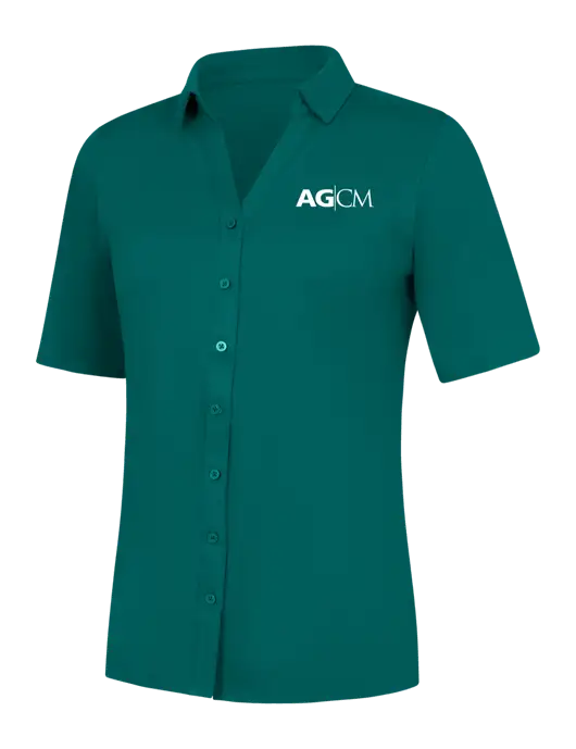 Womens Dark Teal City Stretch Top w/AG|CM Logo
