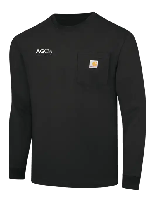Carhartt Black Workwear Pocket Long Sleeve T-Shirt w/AG|CM Logo
