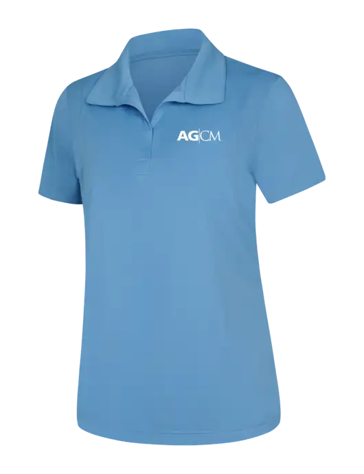 Womens Carolina Blue Micropique Sport-Wick Polo w/AG|CM Logo