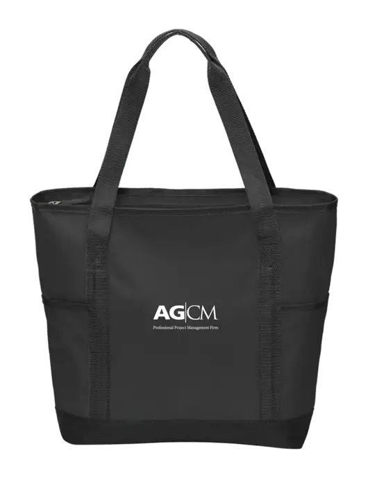 On the Go Black/Black Tote w/AG|CM Logo