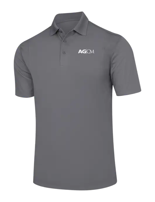Medium Grey Micropique Sport-Wick Polo w/AG|CM Logo