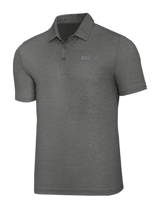 TravisMathew Grey Heather Oceanside Polo w/AG|CM Logo