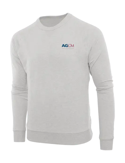 Allmade Granite Grey Heather Organic French Terry Crewneck Sweatshirt w/AG|CM Logo