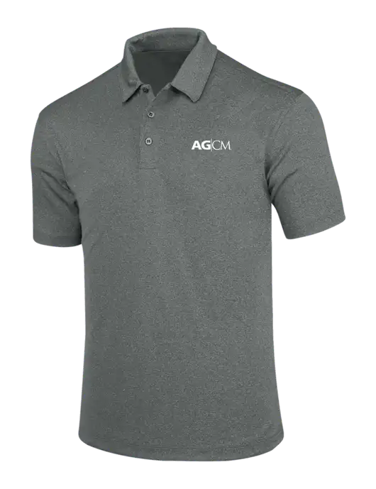 Charcoal Trace Heather Polo w/AG|CM Logo