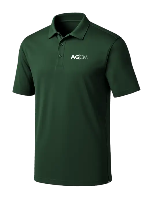 Dark Green Silk Touch Performance Polo w/AG|CM Logo