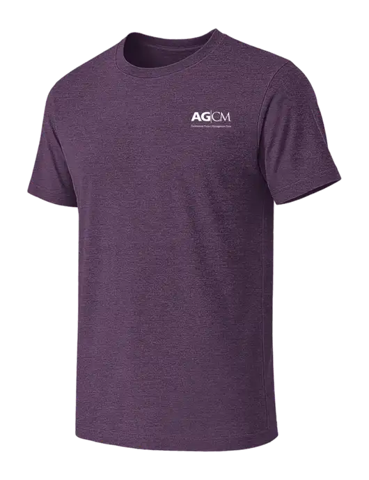 BELLA+CANVAS Heather Purple CVC Short Sleeve Tee w/AG|CM Logo