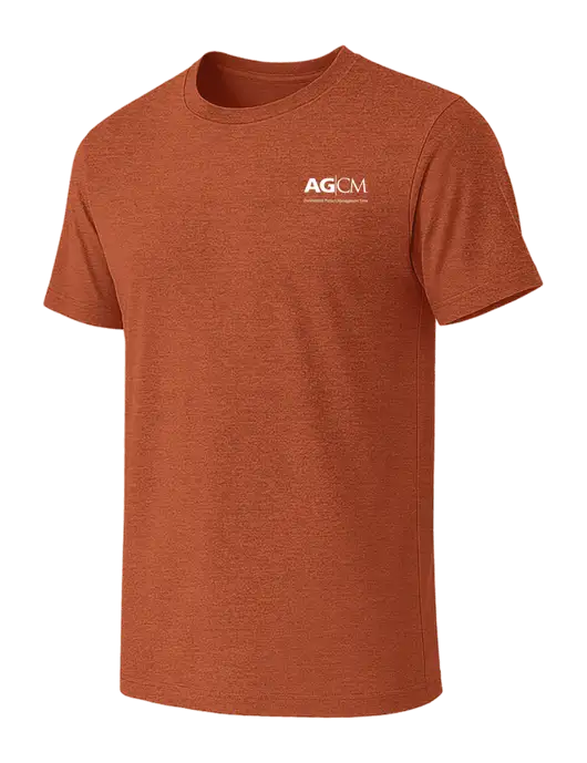 BELLA+CANVAS Burnt Orange Heather CVC Short Sleeve Tee w/AG|CM Logo