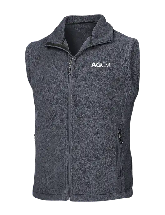Dark Grey Fleece Vest w/AG|CM Logo