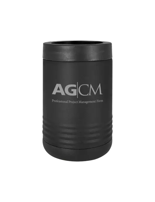 Polar Camel 12 oz Powder Coated Black Vacuum Insulated Beverage Holder w/AG|CM Logo