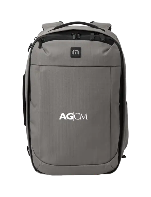 TravisMathew Medium Grey Convertible Backpack w/AG|CM Logo