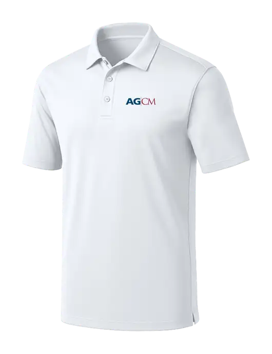 White Silk Touch Performance Polo w/AG|CM Logo