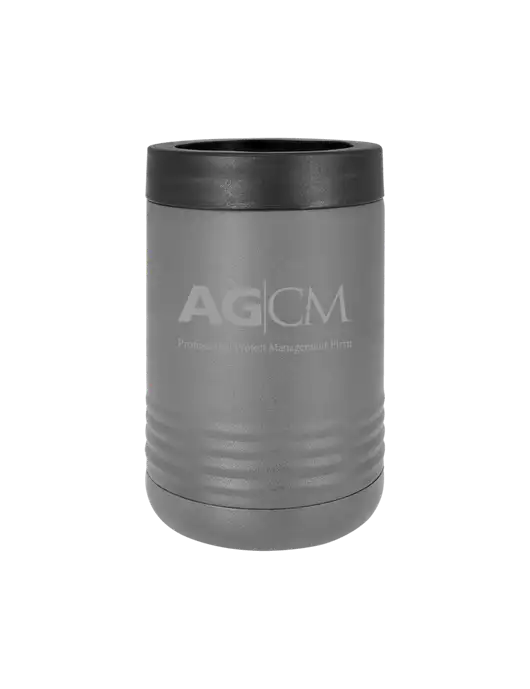 Polar Camel 12 oz Powder Coated Grey Vacuum Insulated Beverage Holder w/AG|CM Logo