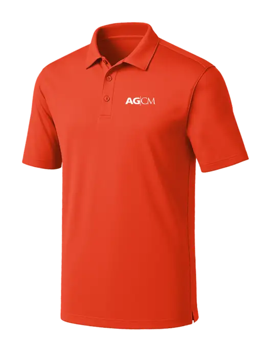 Orange Silk Touch Performance Polo w/AG|CM Logo