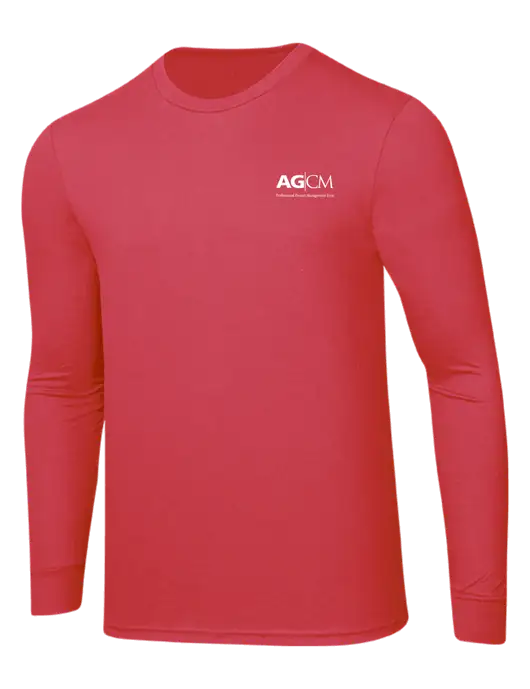 Simply Soft Long Sleeve Red Frost 4.5 oz, Poly/Combed Ring Spun Cotton T-Shirt w/AG|CM Logo