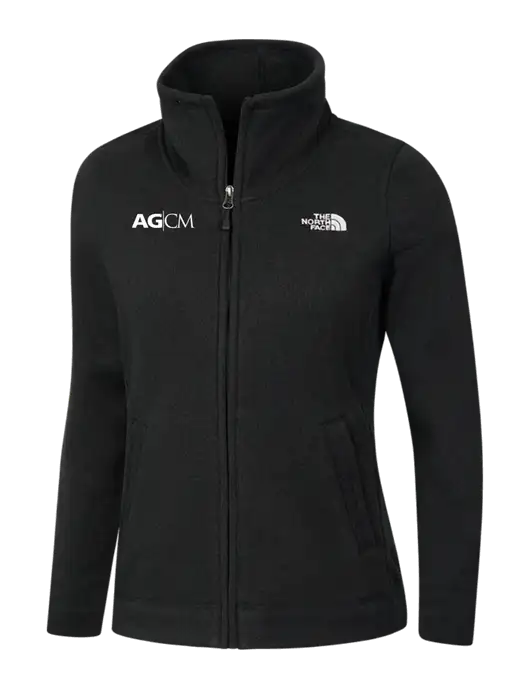 North Face Womens Black Heather Sweater Fleece Jacket w/AG|CM Logo