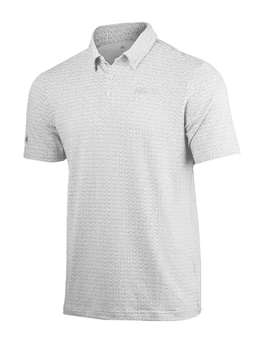 Adidas White Printed Blend Polo w/AG|CM Logo