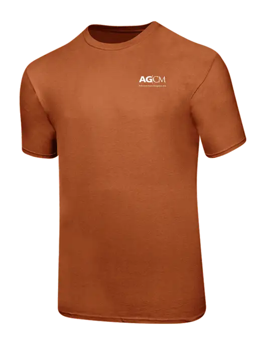 Ring Spun Burnt Orange 4.5 oz T-Shirt w/AG|CM Logo