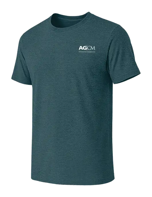 BELLA+CANVAS Heather Dark Teal CVC Short Sleeve Tee w/AG|CM Logo