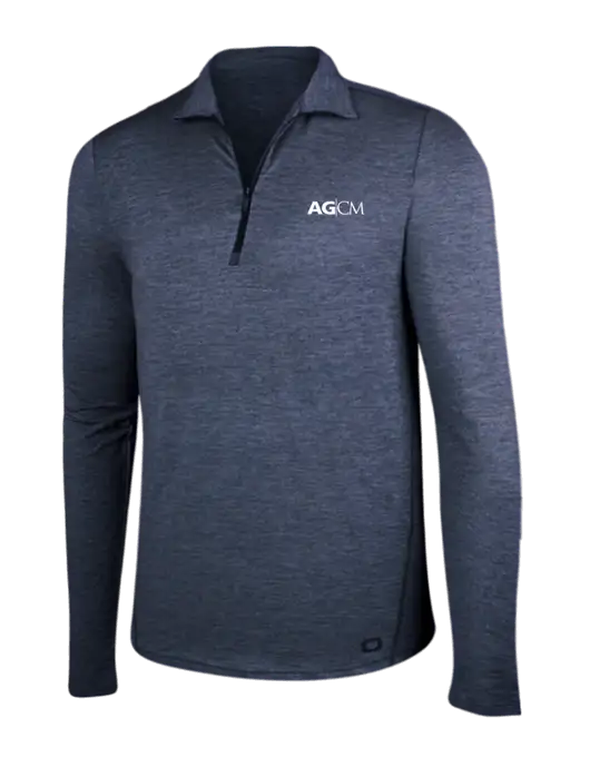 OGIO Blue Indigo Heather Endurance Force 1/4 Zip w/AG|CM Logo