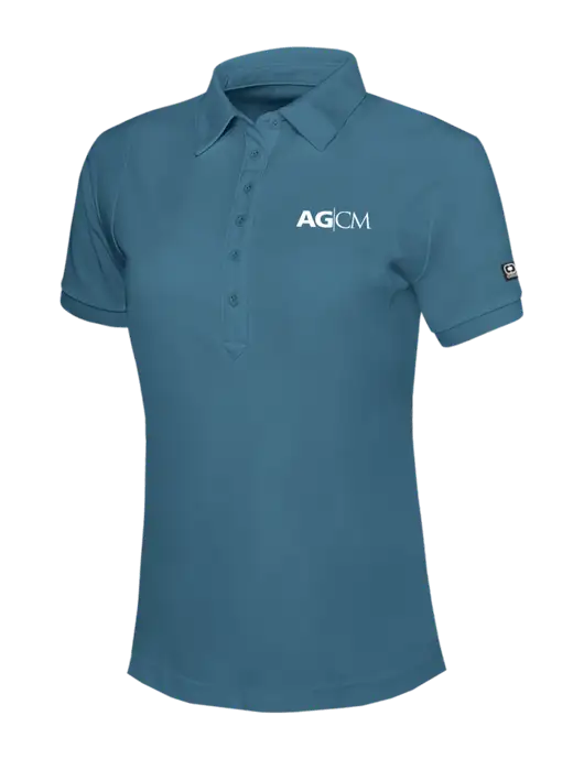 OGIO Womens Light Slate Blue Jewel Polo w/AG|CM Logo