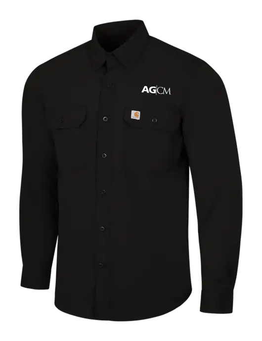 Carhartt Force Black Solid Long Sleeve Shirt w/AG|CM Logo